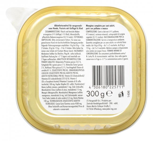 Jeden Tag Feine Pastete mit Geflügel & Rind