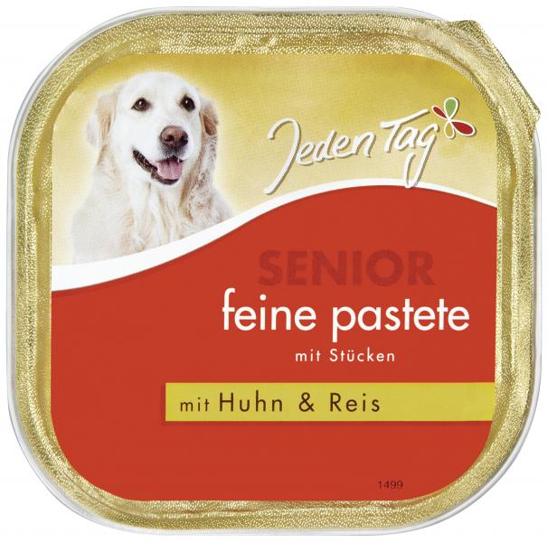 Jeden Tag Senior feine Pastete mit Huhn & Reis
