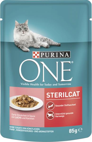 Purina One Sterilcat Lachs & Karotte