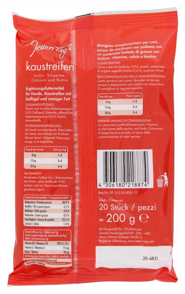 Jeden Tag Kaustreifen mit Geflügel