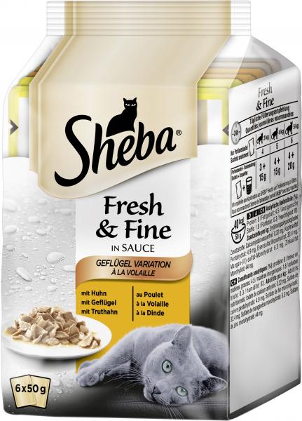 Sheba Fresh & Fine Geflügel Variation mit Huhn, Geflügel & Truthahn