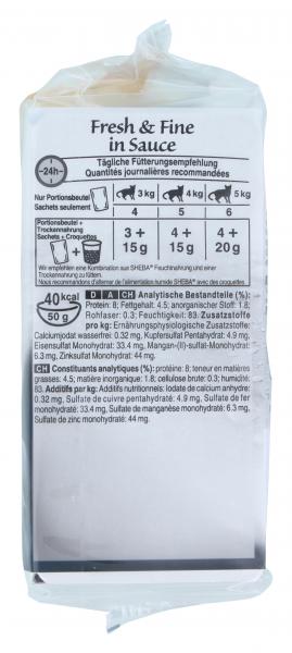 Sheba Fresh & Fine Herzhafte Komposition mit Huhn, Rind & Ente