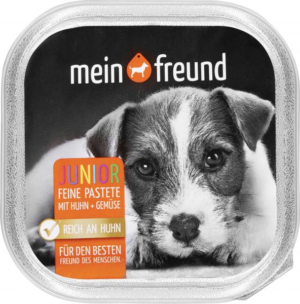 Mein Freund Hund Junior Feine Pastete mit Huhn und Gemüse