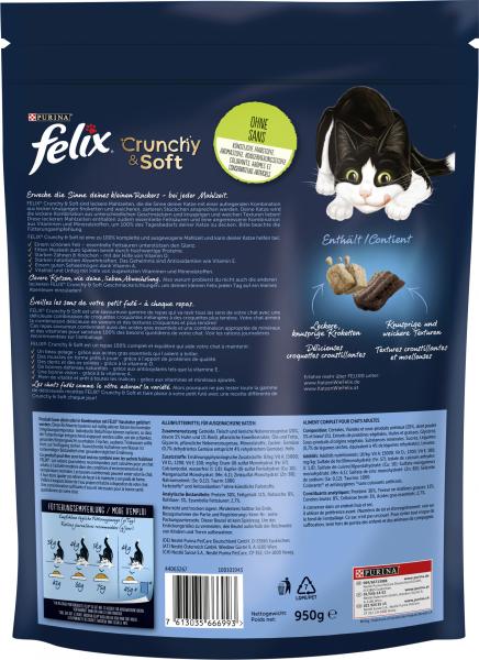 Felix Crunchy & Soft mit Huhn, Rind und Gemüse