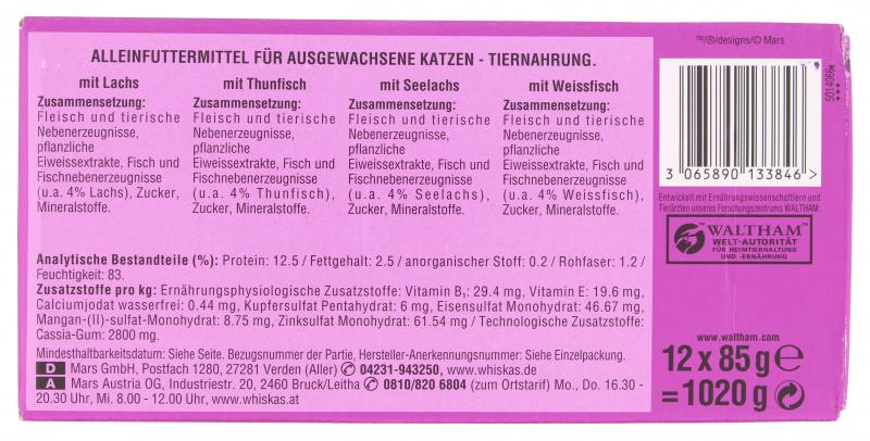 Whiskas Ragout in Gelee Fisch Auswahl