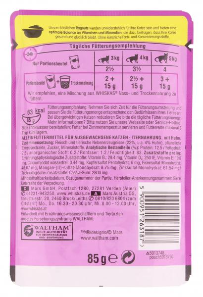 Whiskas 1+ Ragout in Gelee mit Huhn