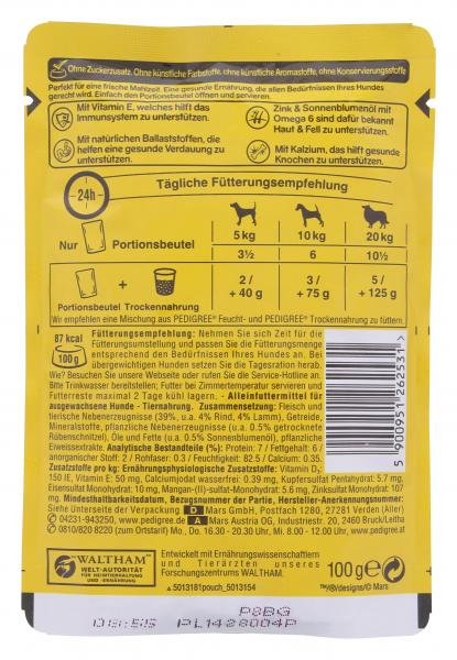 Pedigree mit Rind & Lamm in Sauce