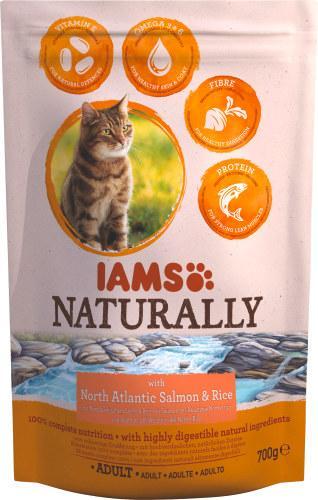 Iams Naturally Cat mit nordatlantischem Lachs & Reis