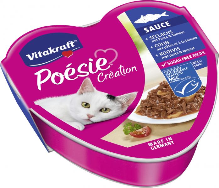 Vitakraft Poésie Sauce + Seelachs mit Pasta & Tomate