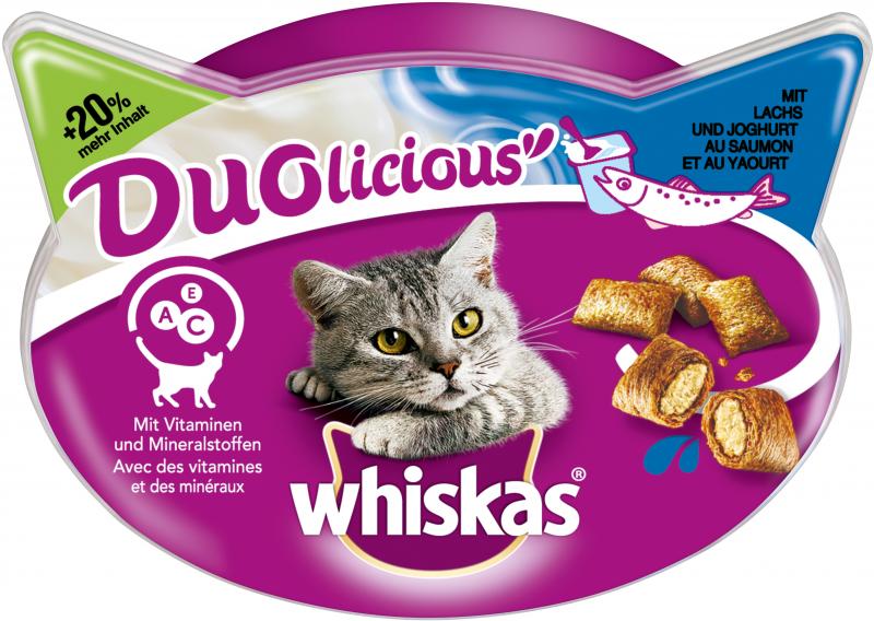 Whiskas Duolicious Snacks mit Lachs & Joghurt