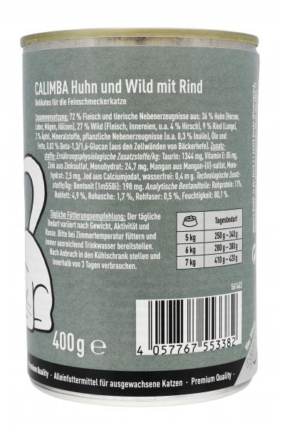 Calimba Katzenfutter Huhn und Wild