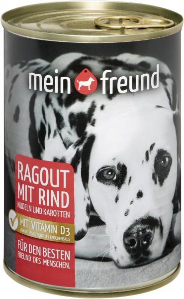 Mein Freund Hund Ragout mit Rind, Nudeln & Karotten