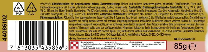 Purina Gourmet Gold raffiniertes Ragout mit Lachs