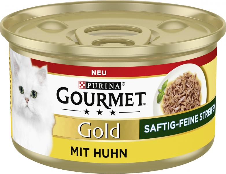 Purina Gourmet Gold Saftig feine Streifen mit Huhn