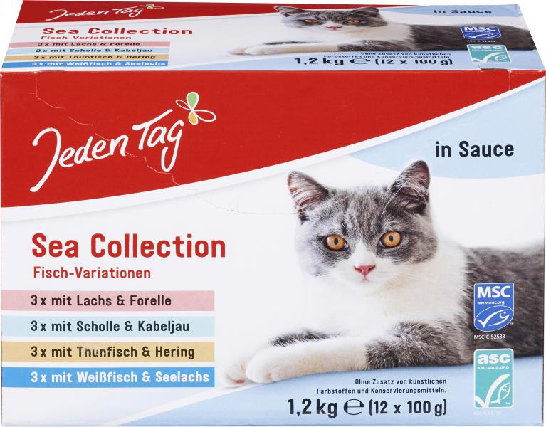 Jeden Tag Katze Sea Collection Fisch-Variationen in Sauce