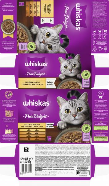 Whiskas Pure Delight Geflügel Ragout in Gelee