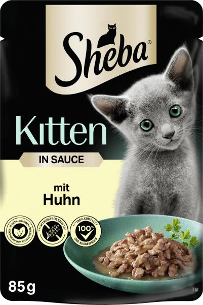 Sheba Kitten in Sauce mit Huhn