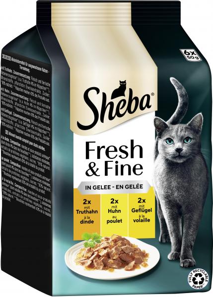 Sheba Fresh & Fine in Gelee mit Geflügel