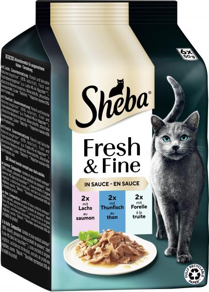 Sheba Fresh & Fine in Sauce mit Fisch