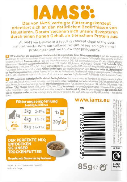 Iams Cat 1+ mit Lachs & Forelle in Gelee