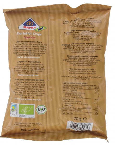 Mayka Bio Kartoffel-Chips Paprika