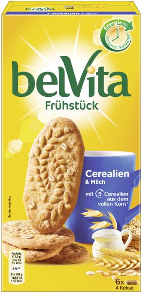 Belvita Frühstückskeks Cerealien & Milch