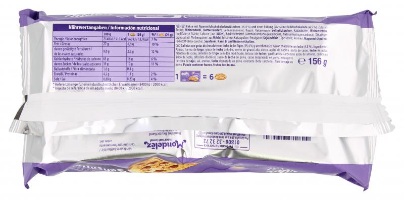 Milka Kekse Sensations innen schokoladig