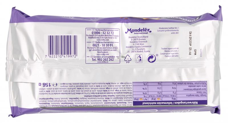Milka Kekse Sensations innen schokoladig