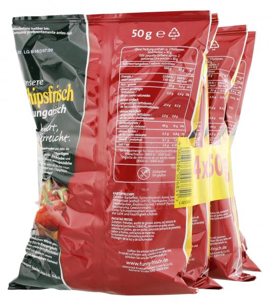 Funny-frisch Chipsfrisch Ungarisch 4er Pack