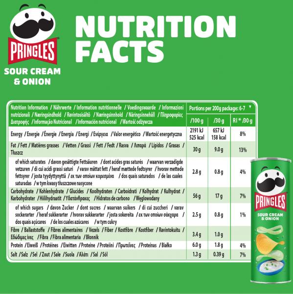 Pringles Sour Cream & Onion Chips 