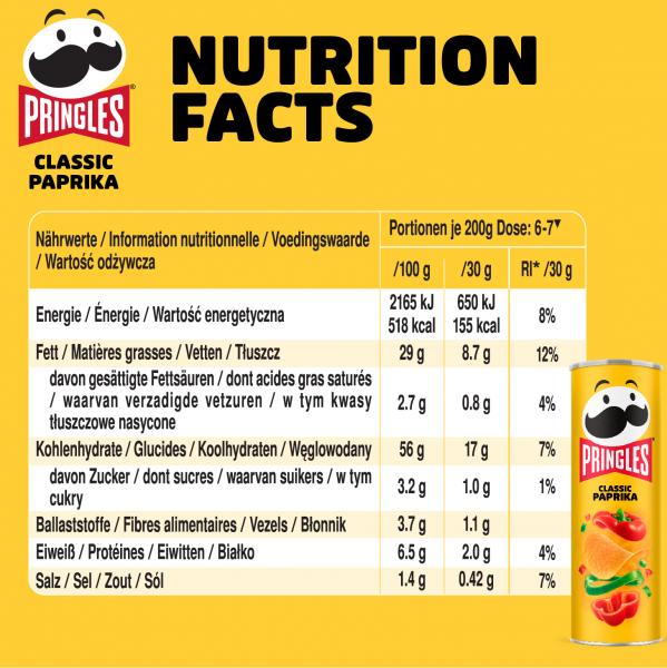Pringles Classic Paprika Chips 