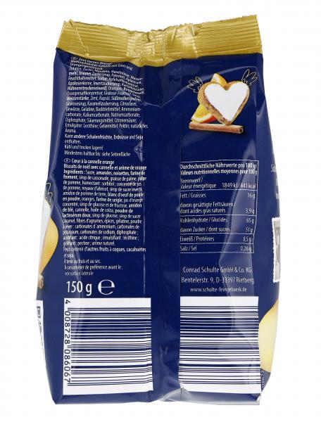 Schulte Feingebäck Zimt Herzen Orange