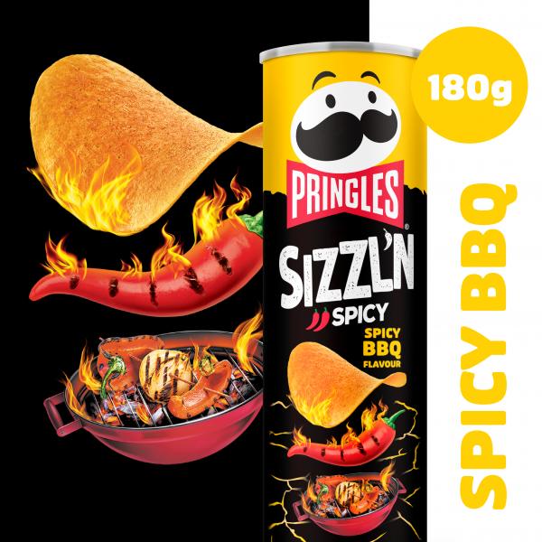 Pringles SIZZL'N Spicy Barbecue Chips