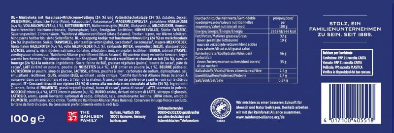 Bahlsen Hazelnut Cream & Choc Vollmilch