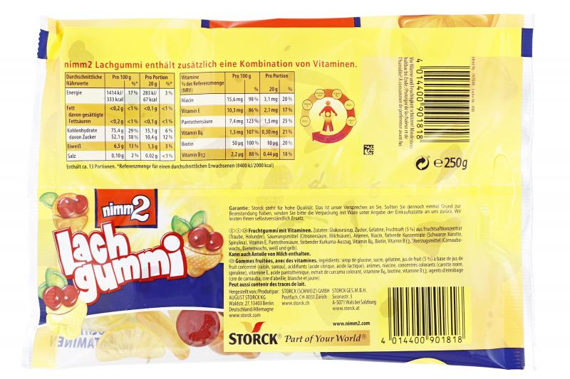 Nimm2 Lachgummi Fruchtgummi mit Vitaminen