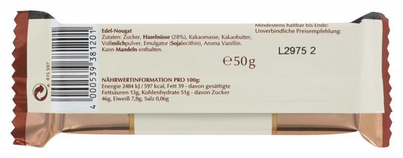 Lindt Edel-Nougat Riegel 