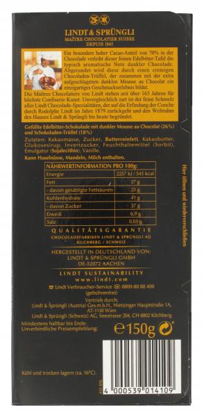 Lindt Edelbitter Mousse Schokoladen-Trüffel 70%