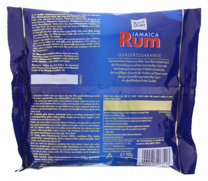 Ritter Sport Jamaica Rum Knusperstück