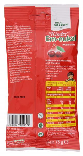 Em-eukal Kinder Hustenbonbons Wildkirsche