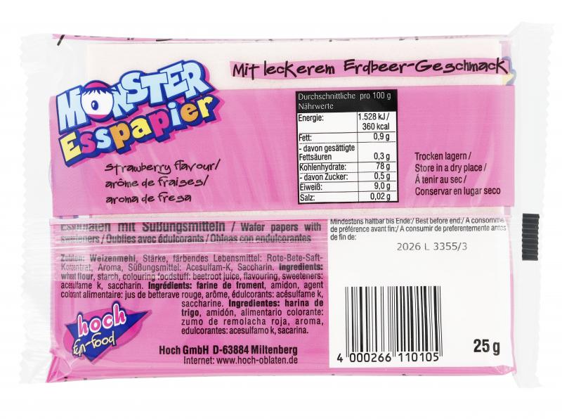 Hoch Fun-food Monster Esspapier