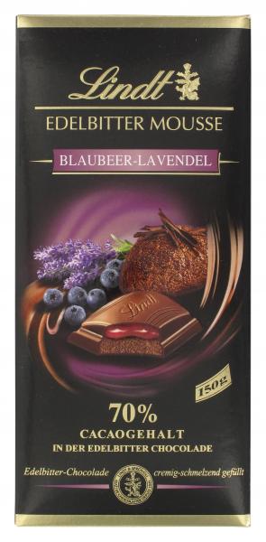 Lindt Edelbitter Mousse Blaubeer-Lavendel 70% 