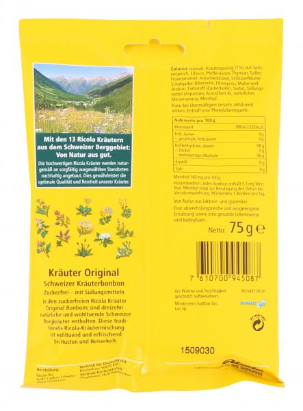 Ricola Kräuter Original zuckerfrei