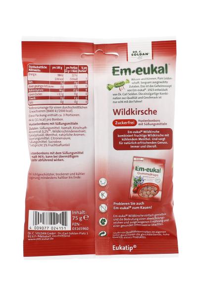 Em-eukal Hustenbonbons Wildkirsche zuckerfrei