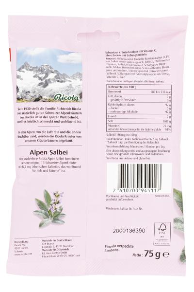 Ricola Alpen Salbei ohne Zucker
