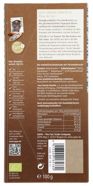 Gepa Bio Fleur de Sel Schokolade 