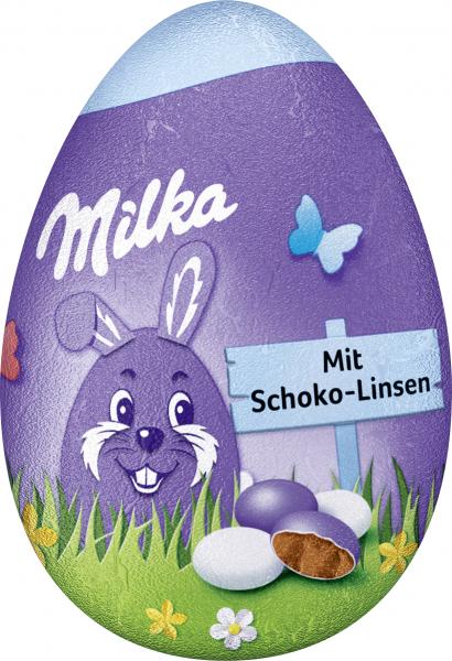Milka lustiges Oster-Ei mit köstlichen Schoko-Linsen