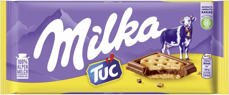 Milka Tafel Alpenmilch & Tuc Cracker