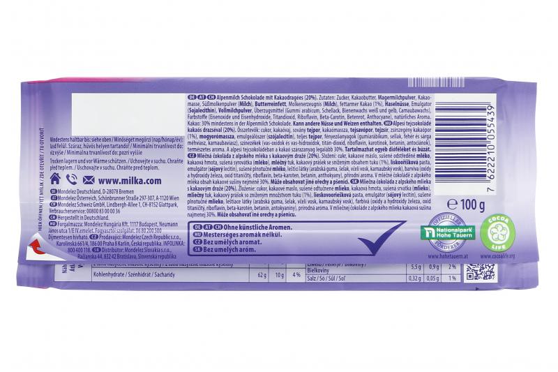 Milka Tafel Bunte Kakaolinsen
