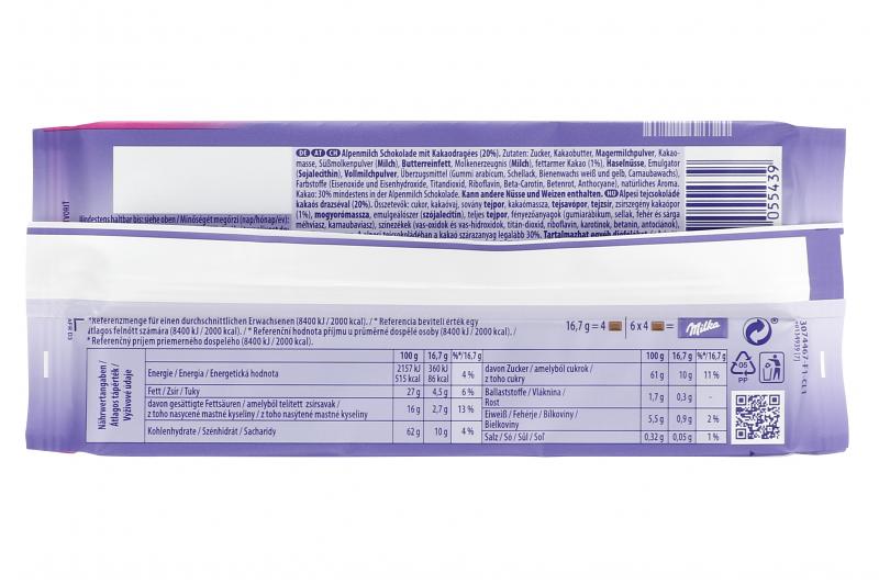Milka Tafel Bunte Kakaolinsen