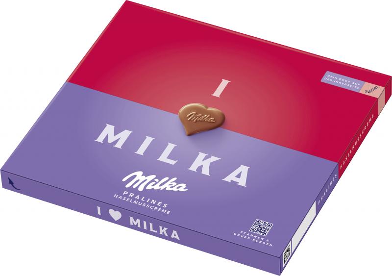 Milka I love Milka Pralinés Haselnusscréme 